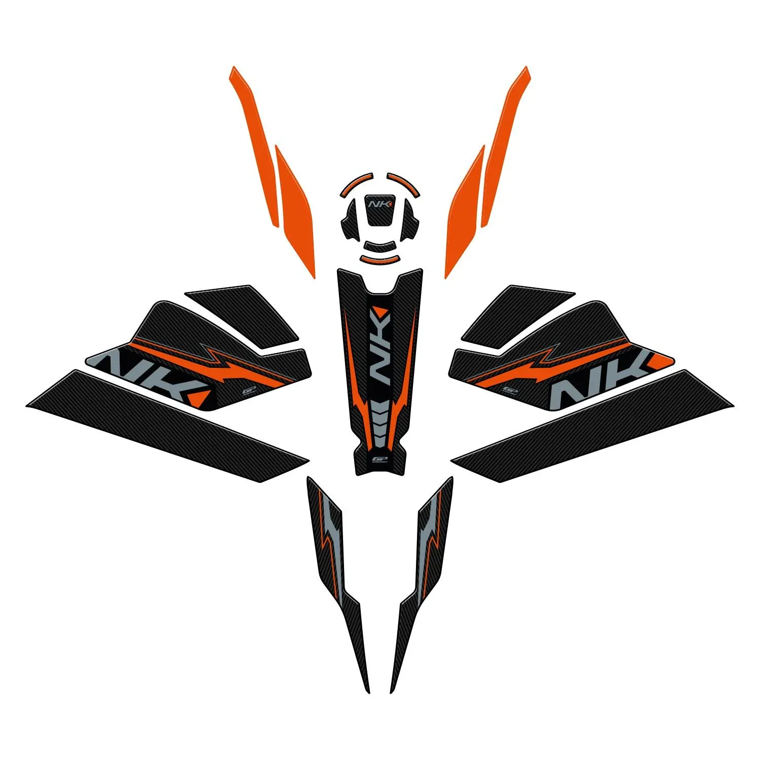 Cf Moto 250 Nk (2023-2024) Gp Kompozit Full Pad Set Turuncu
