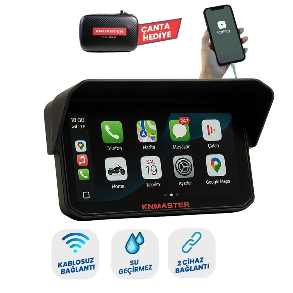 KnMaster MotoPlay 1000 Multimedya Ekranı