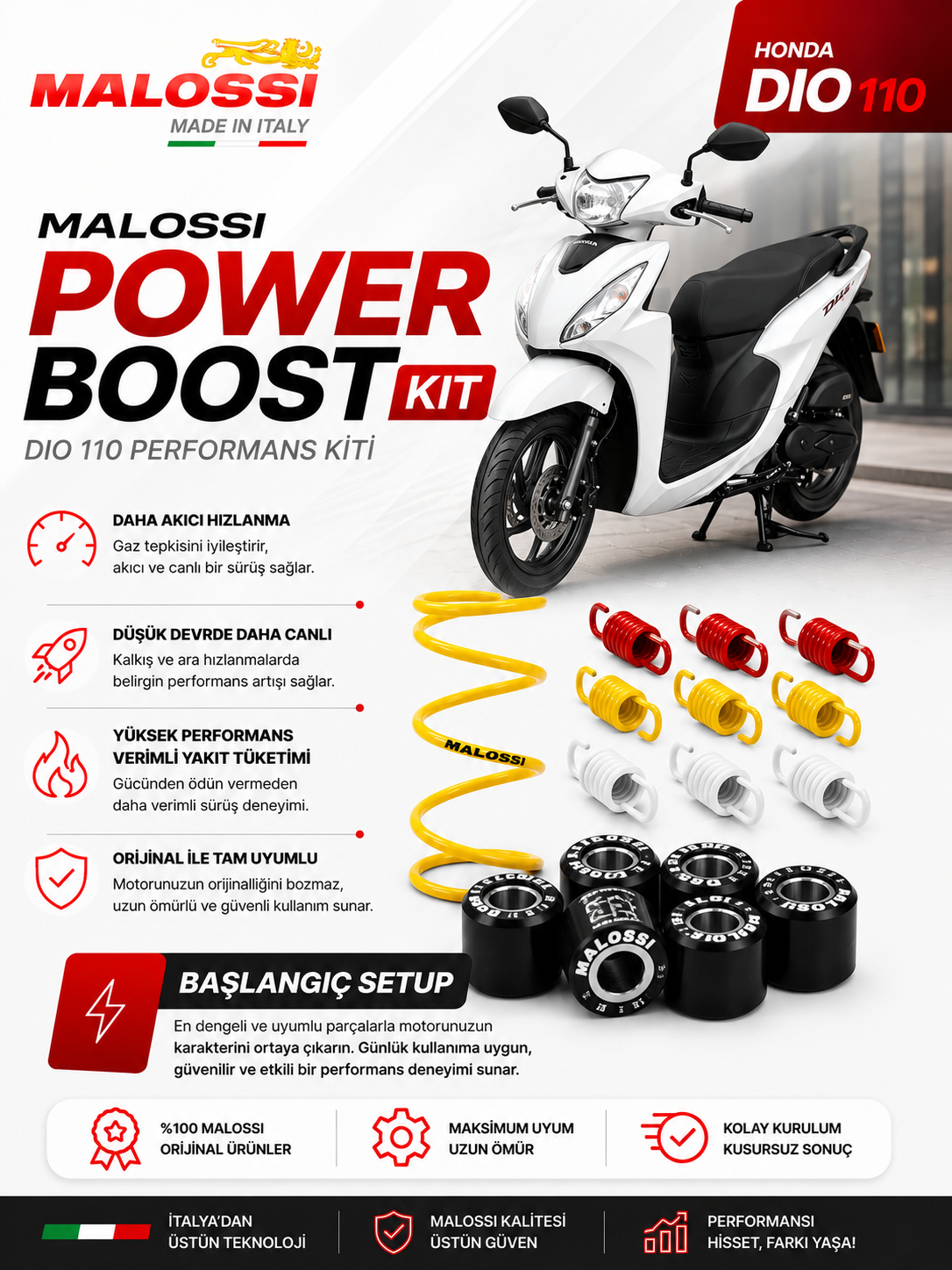 Honda Dio Malossi Power Boost Set