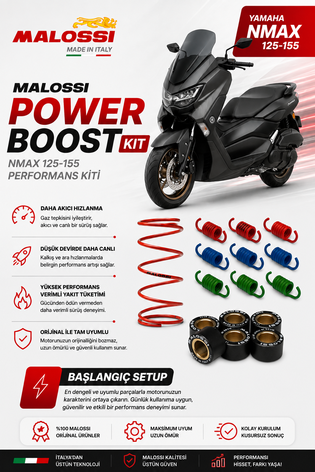 Yamaha Nmax 125-155 Malossi Power Boost Set